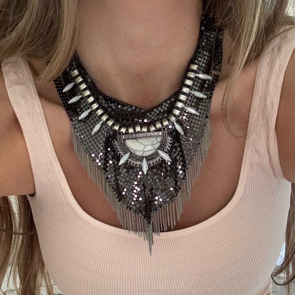 Free People Fringe Statement Necklace